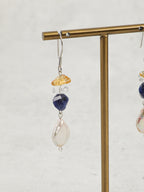 AQUEOUS NEBULA · Baroque Pearl & Sodalite Earrings
