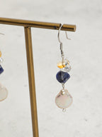 AQUEOUS NEBULA · Baroque Pearl & Sodalite Earrings