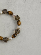 AMBER VEIN · Smoky Quartz & Tiger's Eye Bracelet