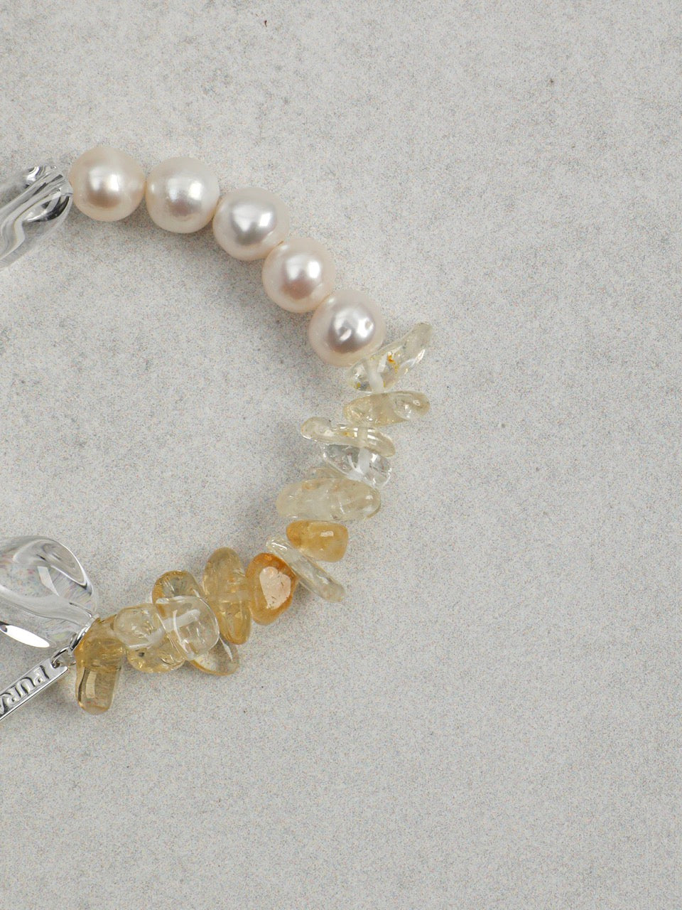 LUCID SCAR · Clear Quartz & Citrine Bracelet