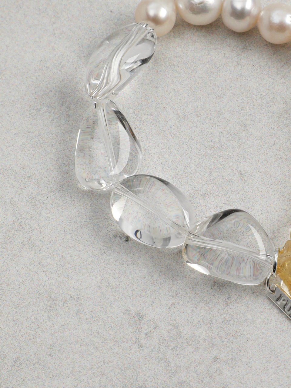LUCID SCAR · Clear Quartz & Citrine Bracelet