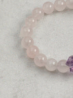 VIOLET FIRE · Amethyst & Rose Quartz Bracelet