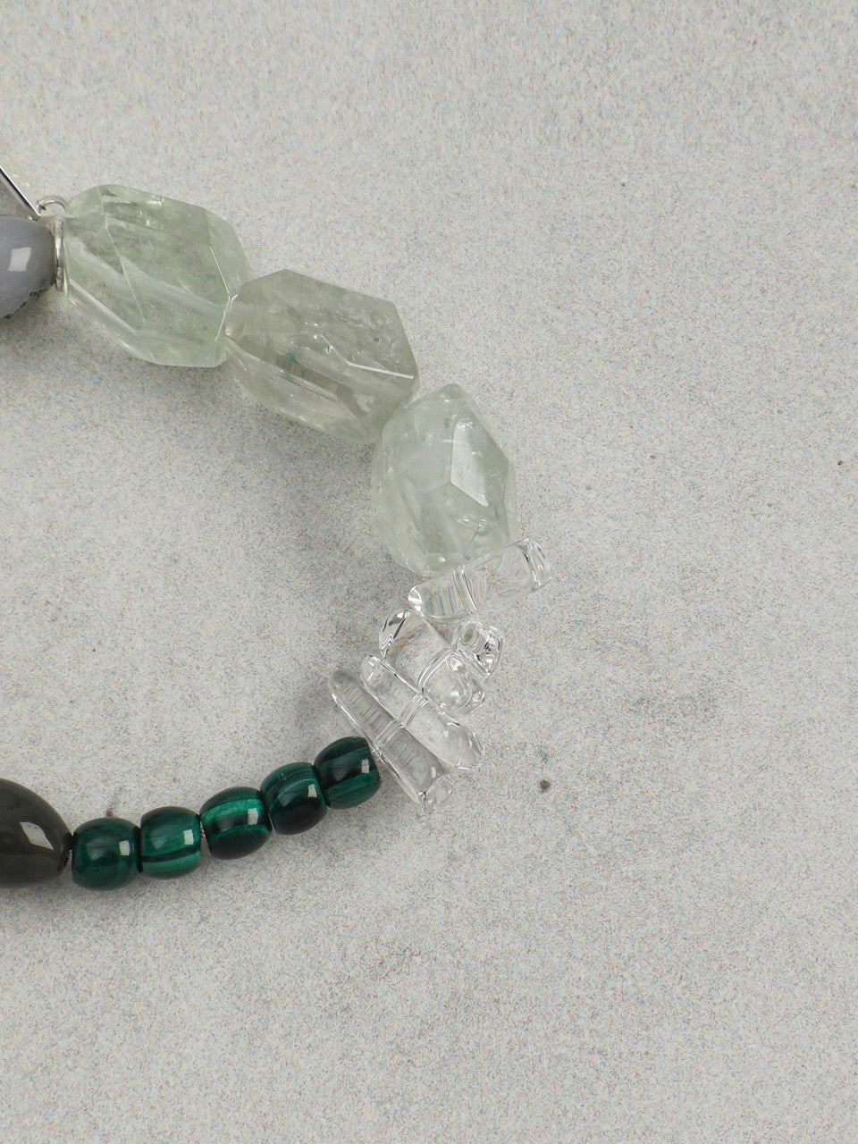 VERDANT TRACE · Green Quartz & Malachite Bracelet