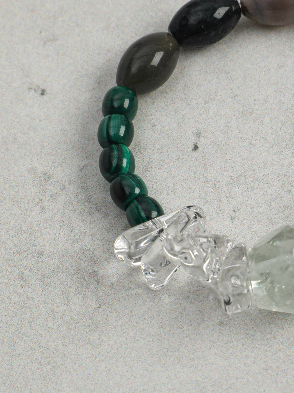 VERDANT TRACE · Green Quartz & Malachite Bracelet