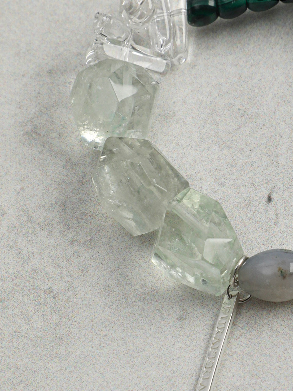 VERDANT TRACE · Green Quartz & Malachite Bracelet