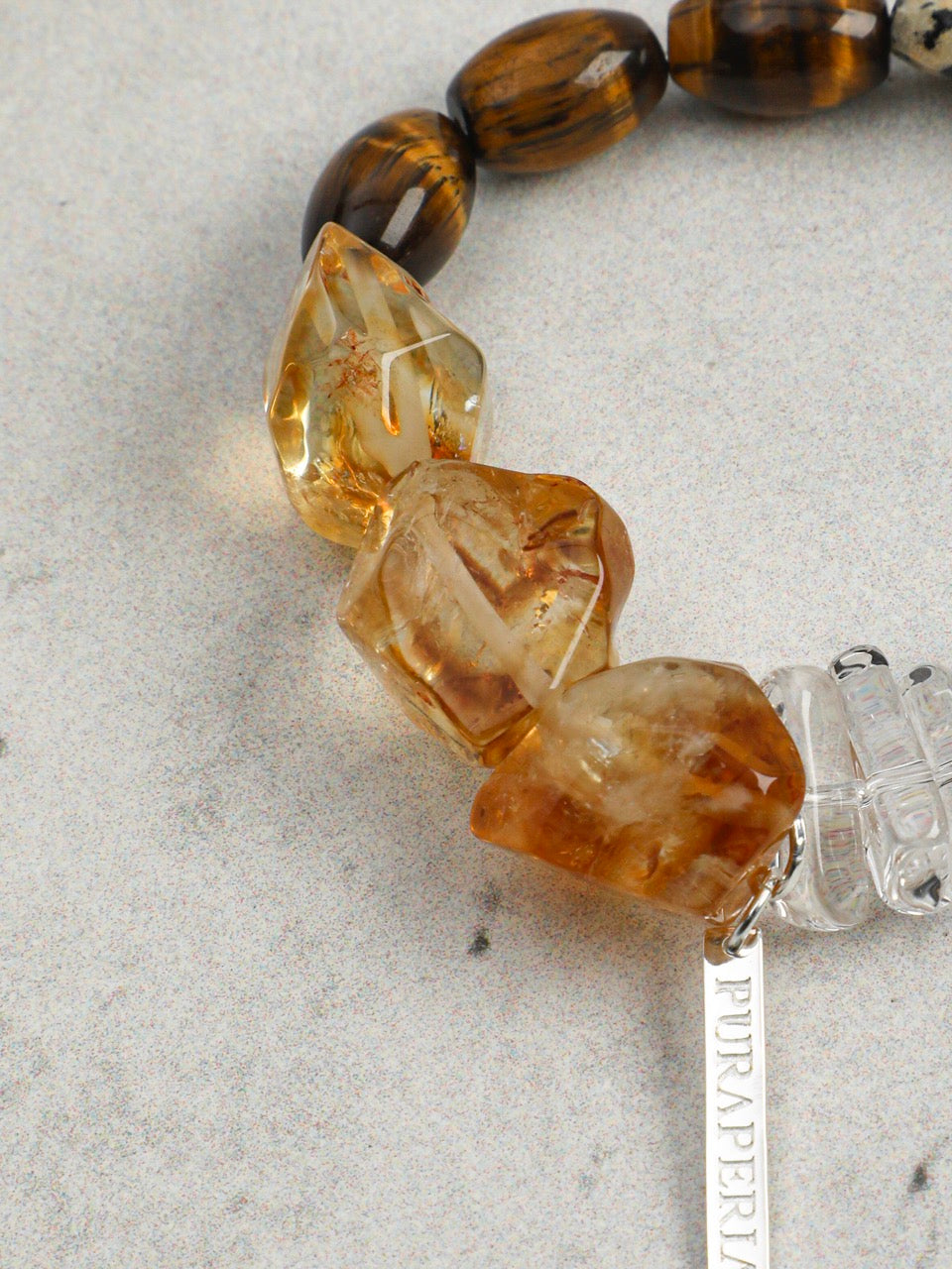 AMBER CORE · Citrine & Tiger's Eye Bracelet