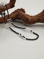 INKED LUSTER · Clear Quartz & Tourmaline Long Necklace