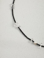 INKED LUSTER · Clear Quartz & Tourmaline Long Necklace