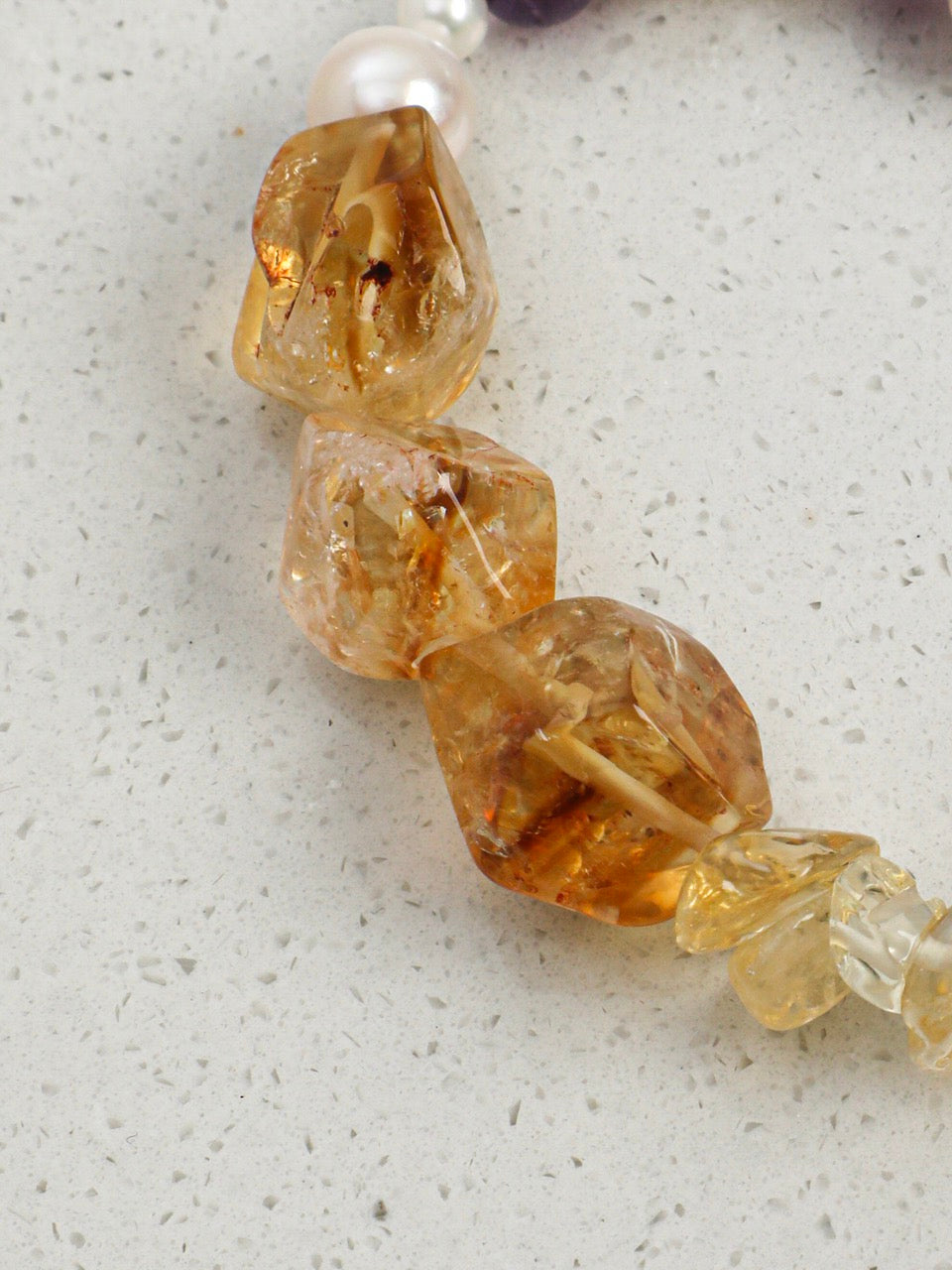GOLDEN AMARANTH · Citrine & Amethyst Bracelet