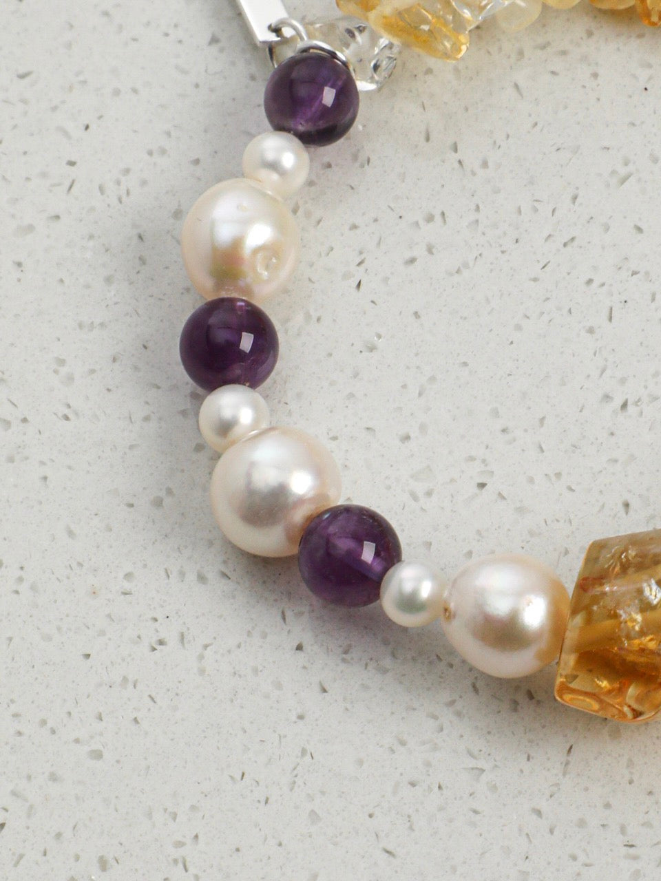 GOLDEN AMARANTH · Citrine & Amethyst Bracelet