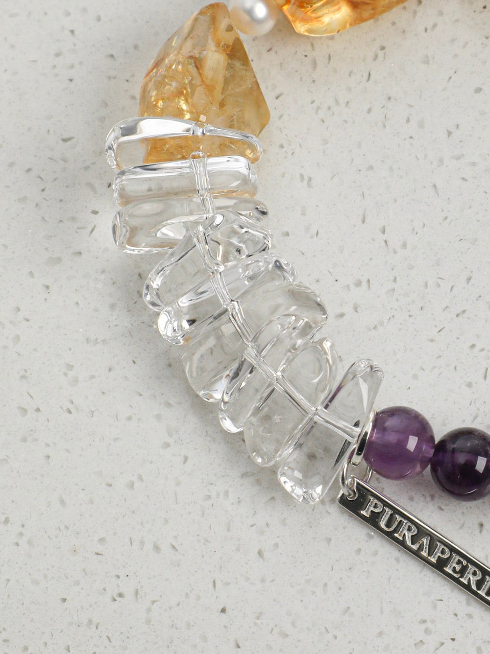 VIOLET GLOW · Citrine & Amethyst Bracelet