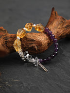 VIOLET GLOW · Citrine & Amethyst Bracelet