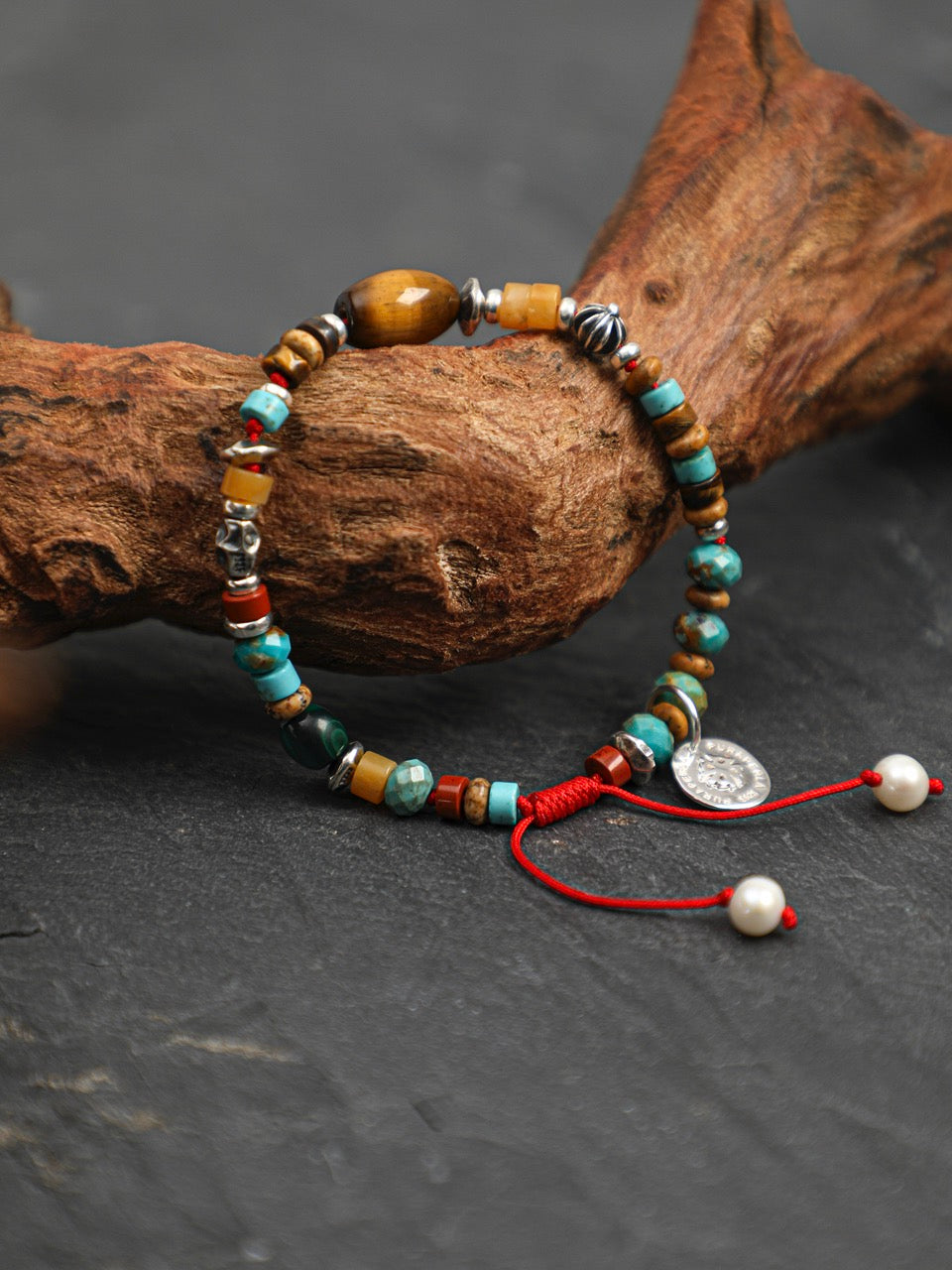 TIGER VINE · Malachite & Tiger's Eye Bracelet
