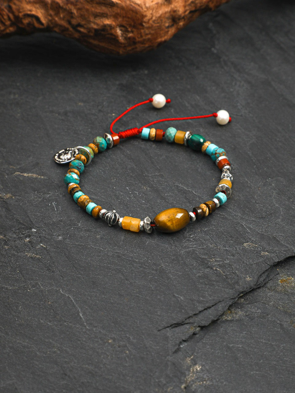 TIGER VINE · Malachite & Tiger's Eye Bracelet