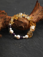 GOLDEN AMARANTH · Citrine & Amethyst Bracelet