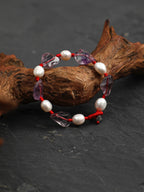 VIOLET RAY · Amethyst & Pearl Bracelet