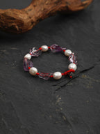 VIOLET RAY · Amethyst & Pearl Bracelet