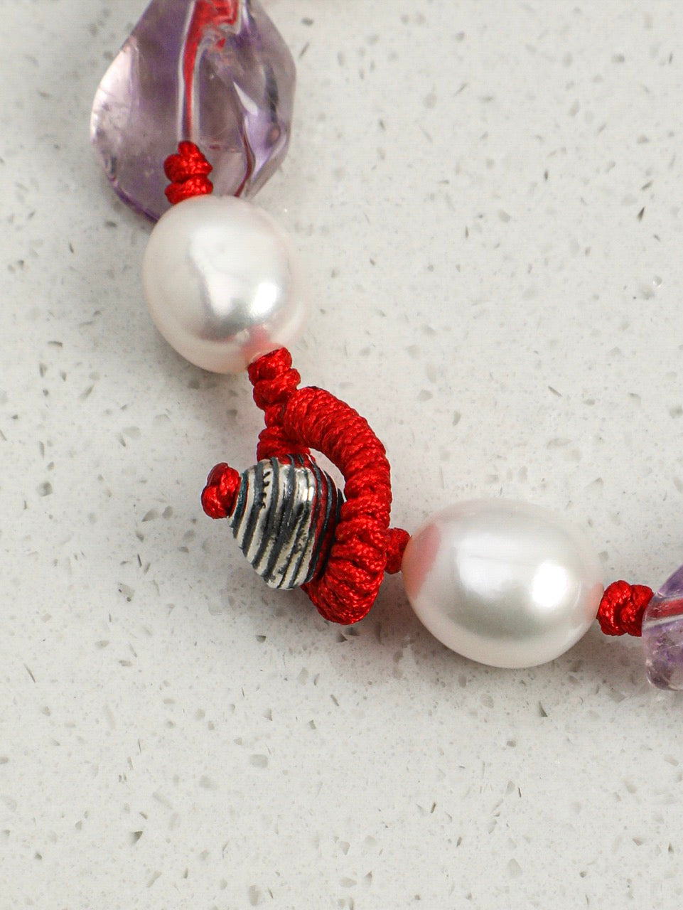 VIOLET RAY · Amethyst & Pearl Bracelet