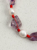 VIOLET RAY · Amethyst & Pearl Bracelet