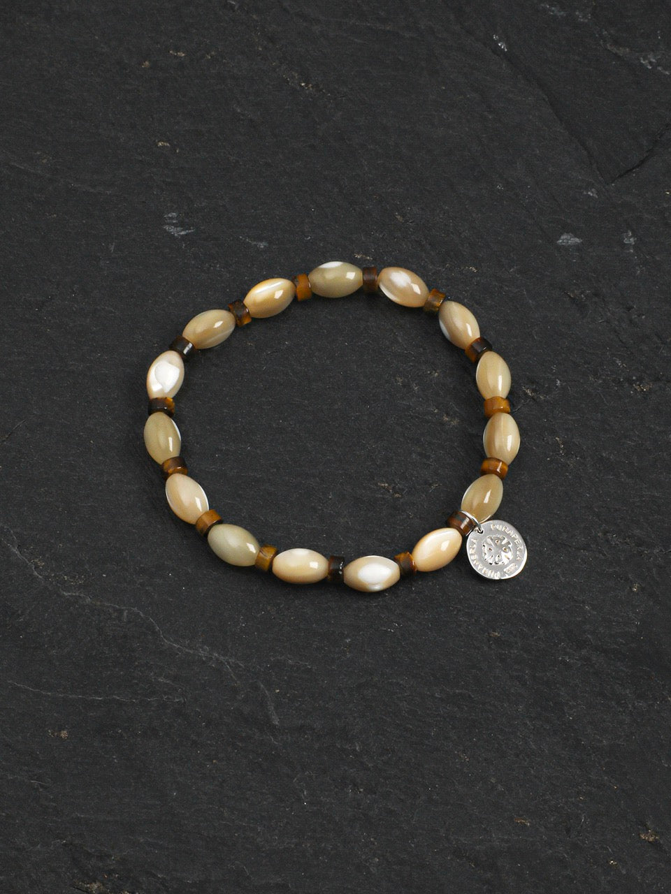 SHELL CORE · Trochus Shell & Tiger's Eye Bracelet