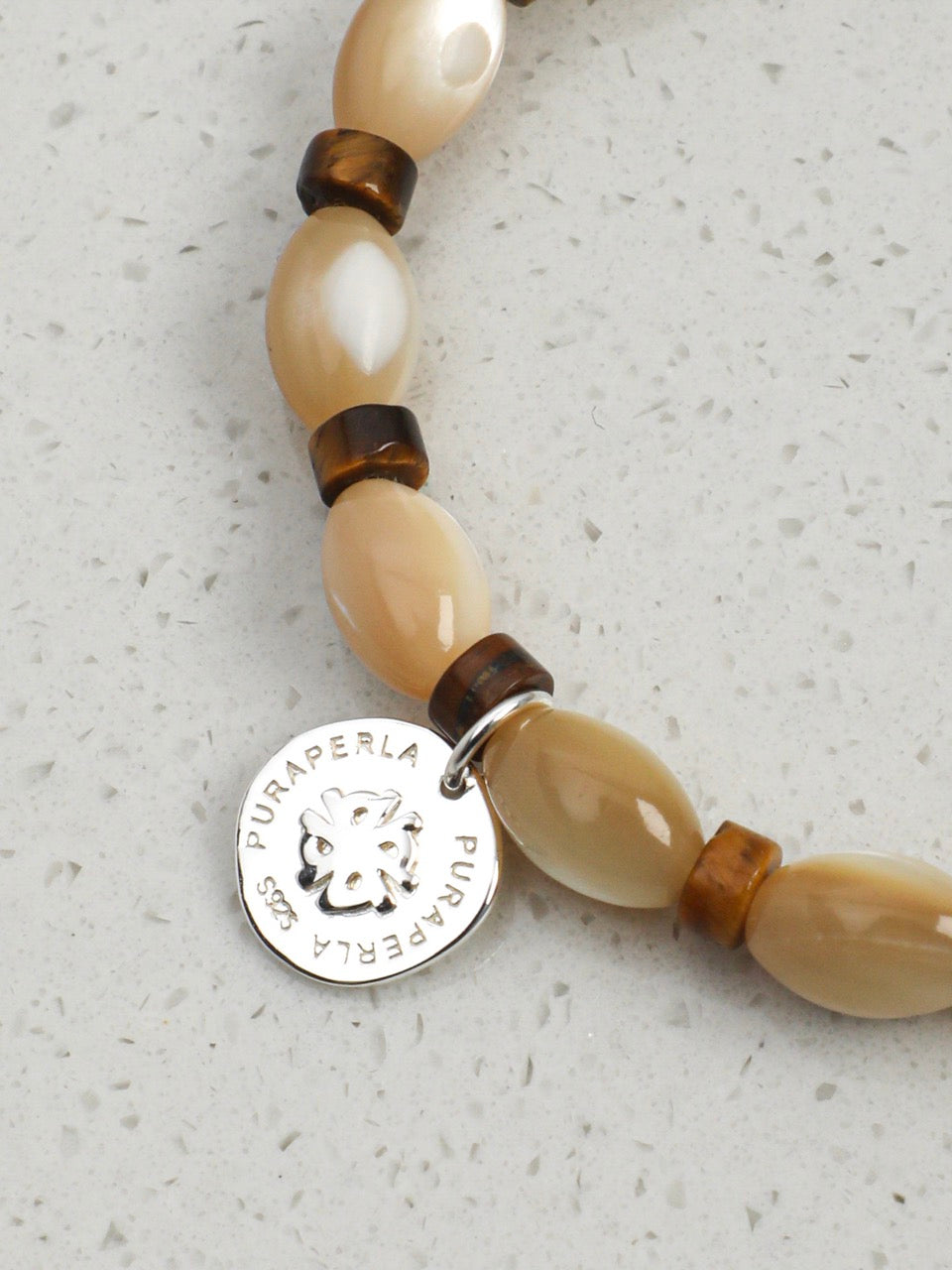 SHELL CORE · Trochus Shell & Tiger's Eye Bracelet