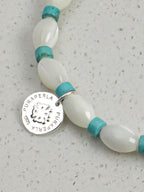PALE TIDEMARK · Shell & Turquoise Bracelet