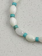 PALE TIDEMARK · Shell & Turquoise Bracelet