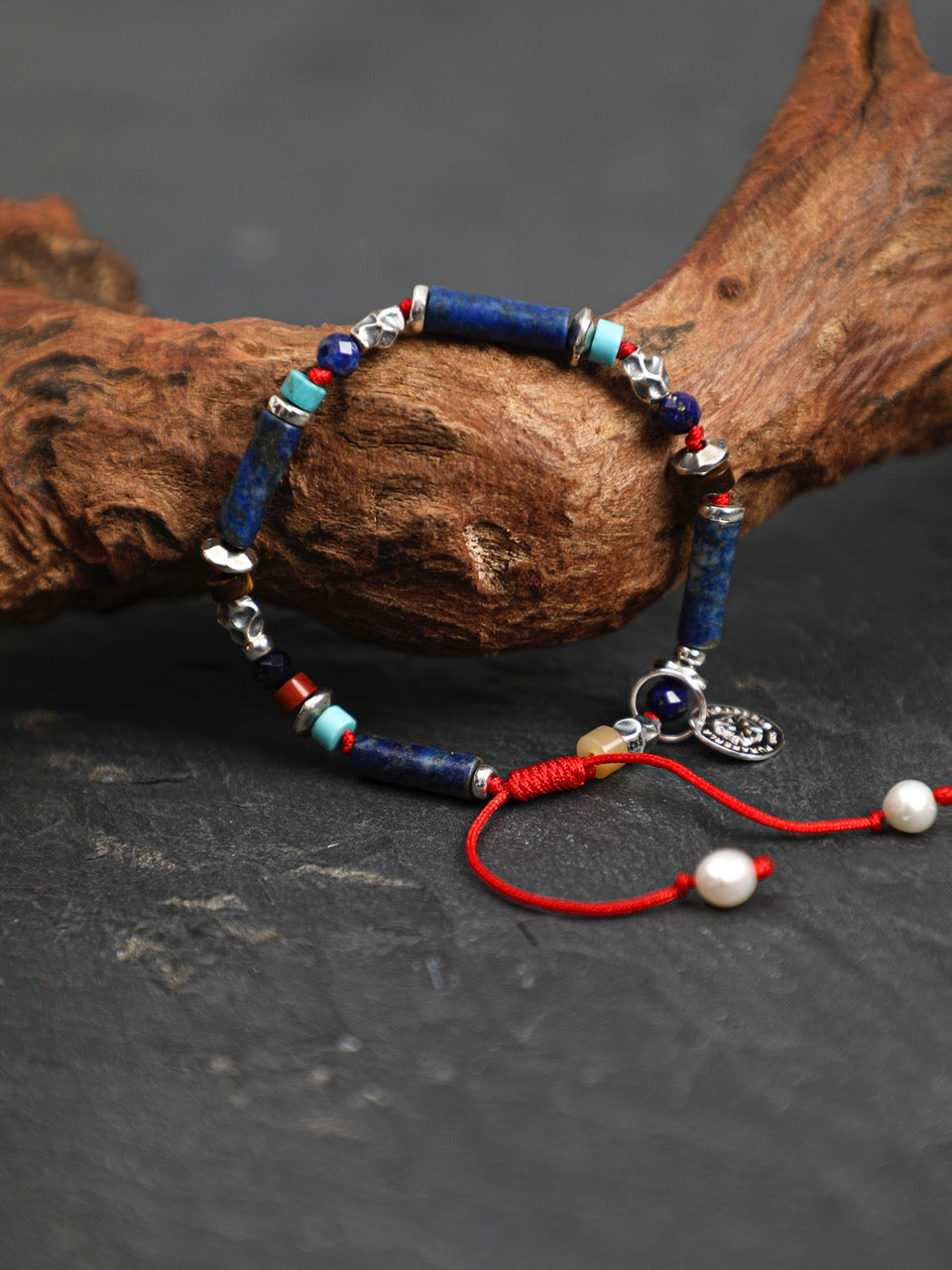 AZURE TIDE · Lapis & Raw Mineral Bracelet