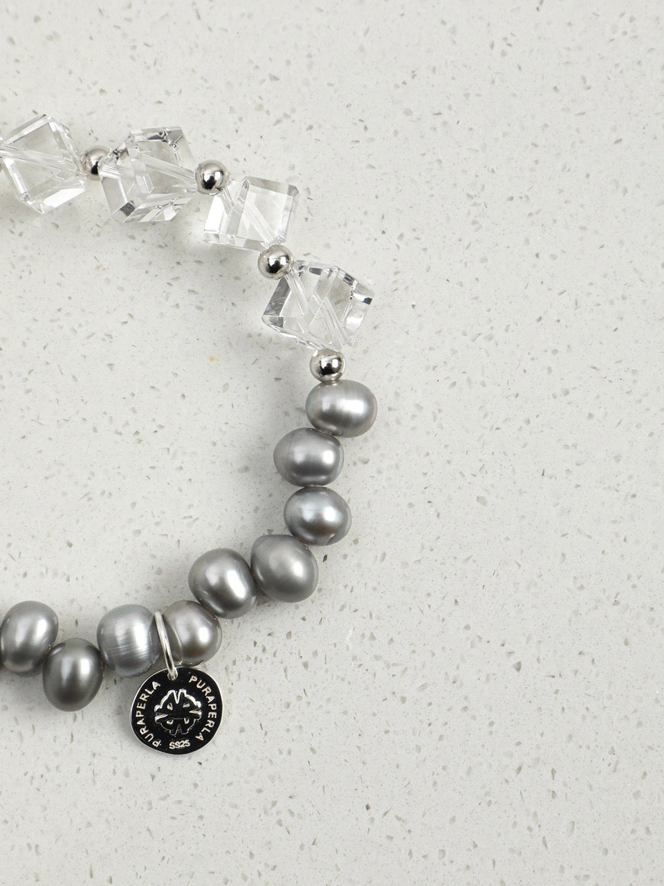 GLAZED PRISM · Rhombus Crystal & Shell Bracelet