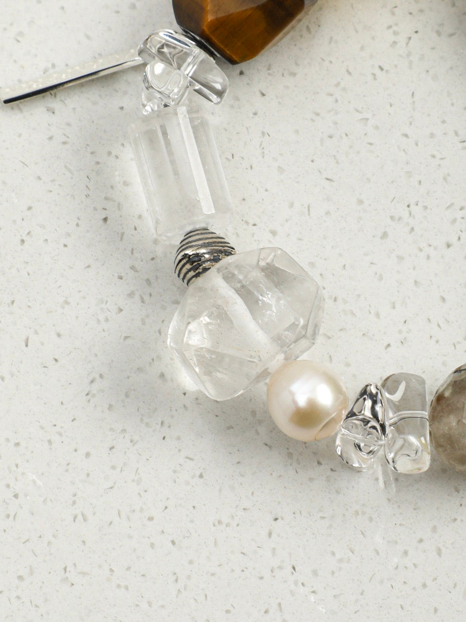 ONYX ROCK · Black Onyx & Rutilated Quartz Bracelet