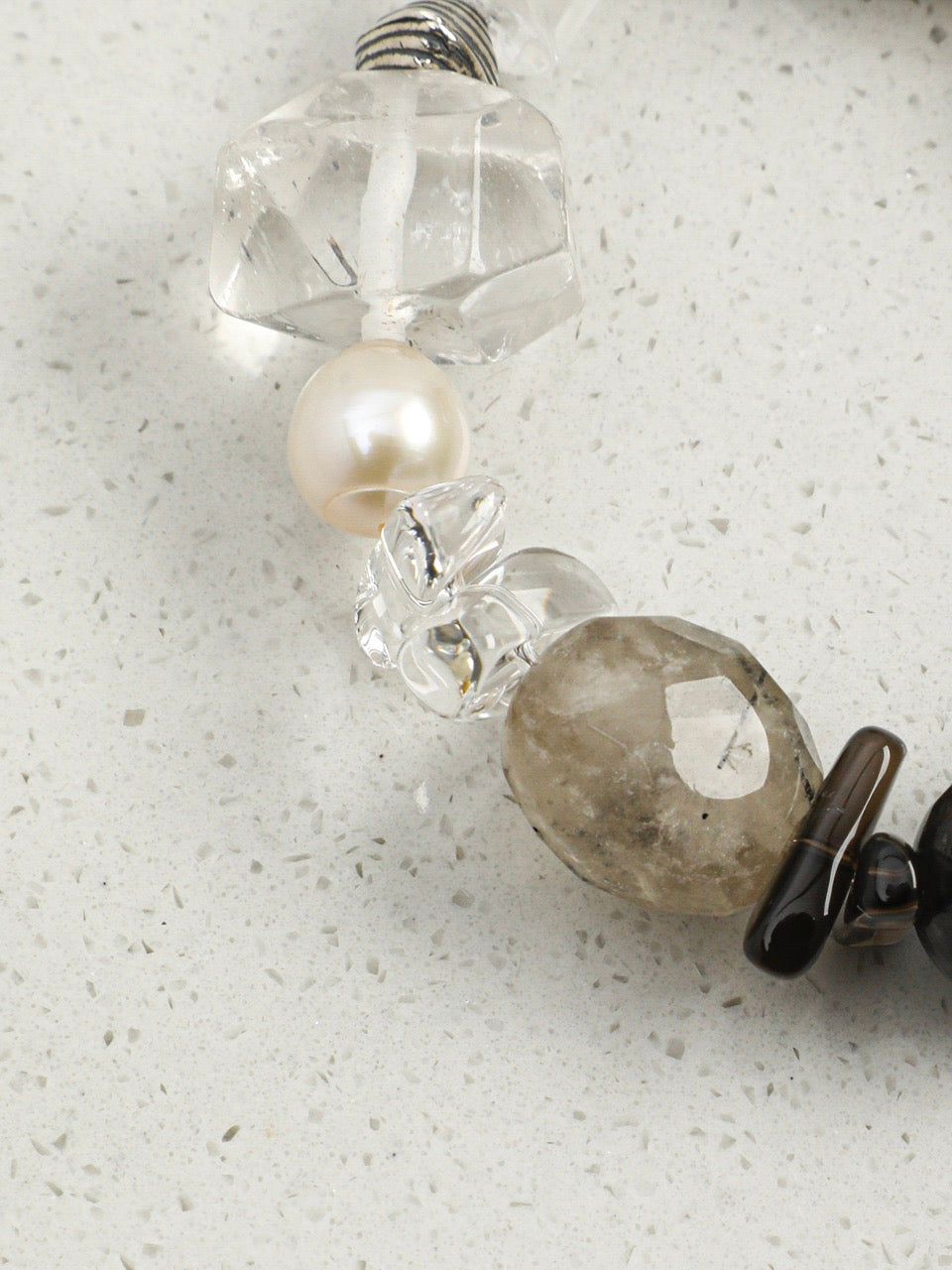 ONYX ROCK · Black Onyx & Rutilated Quartz Bracelet