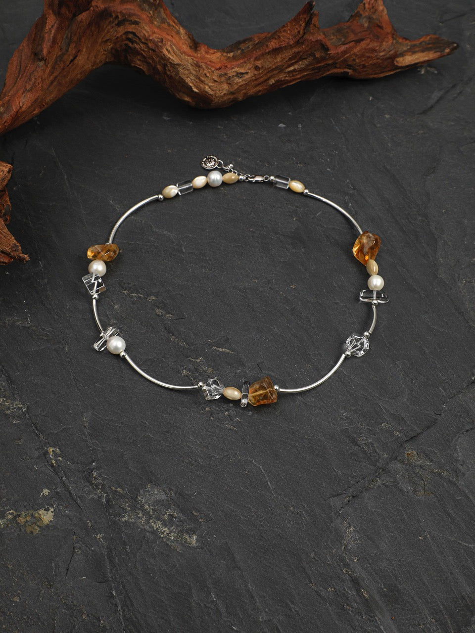AMBER VINE · Citrine & Quartz Necklace