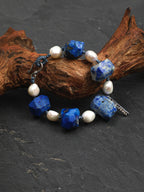 DEEP AZURE · Lapis & Pearl Bracelet