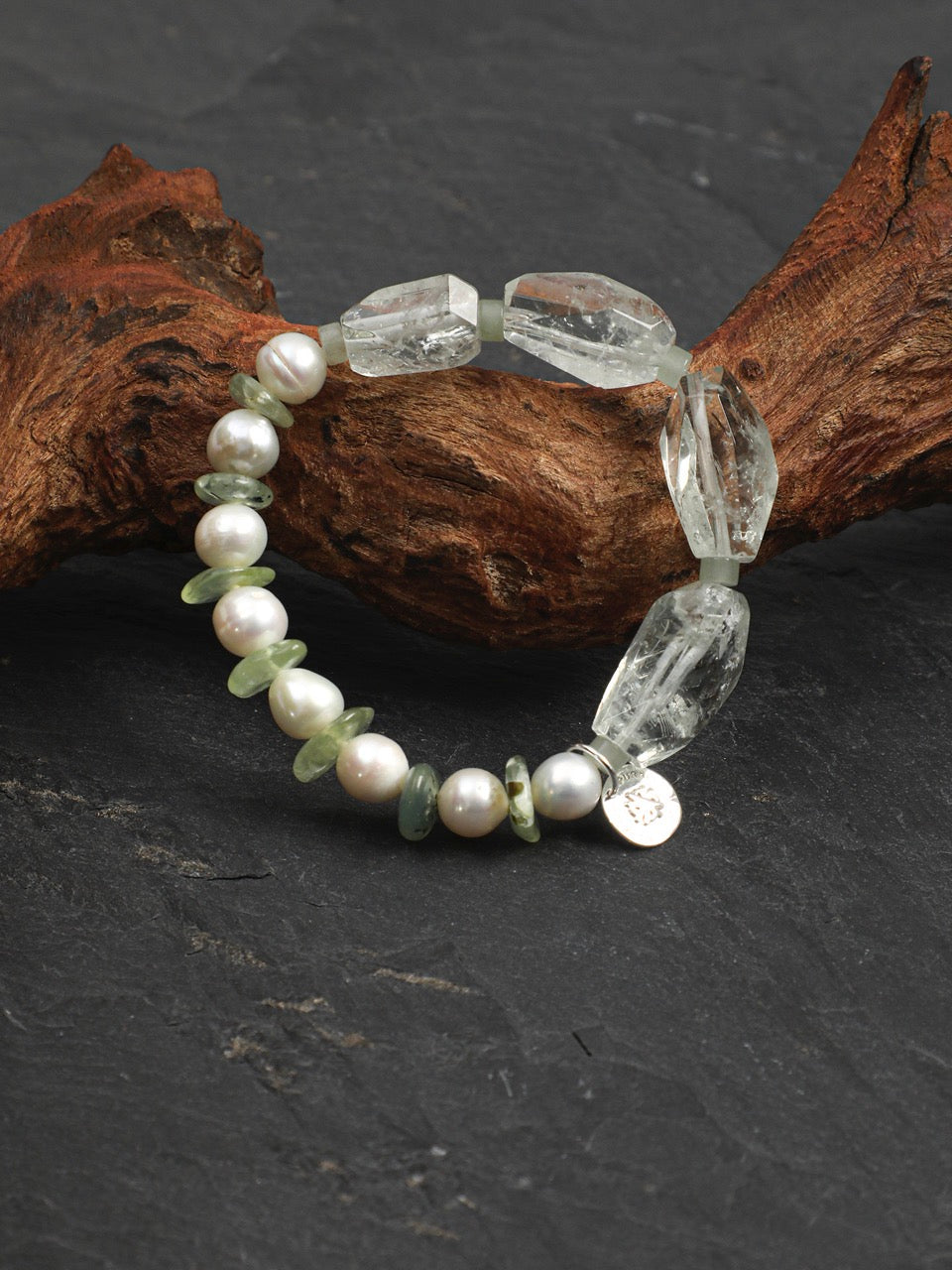 LEMON VINE · Green Quartz & Prehnite Bracelet
