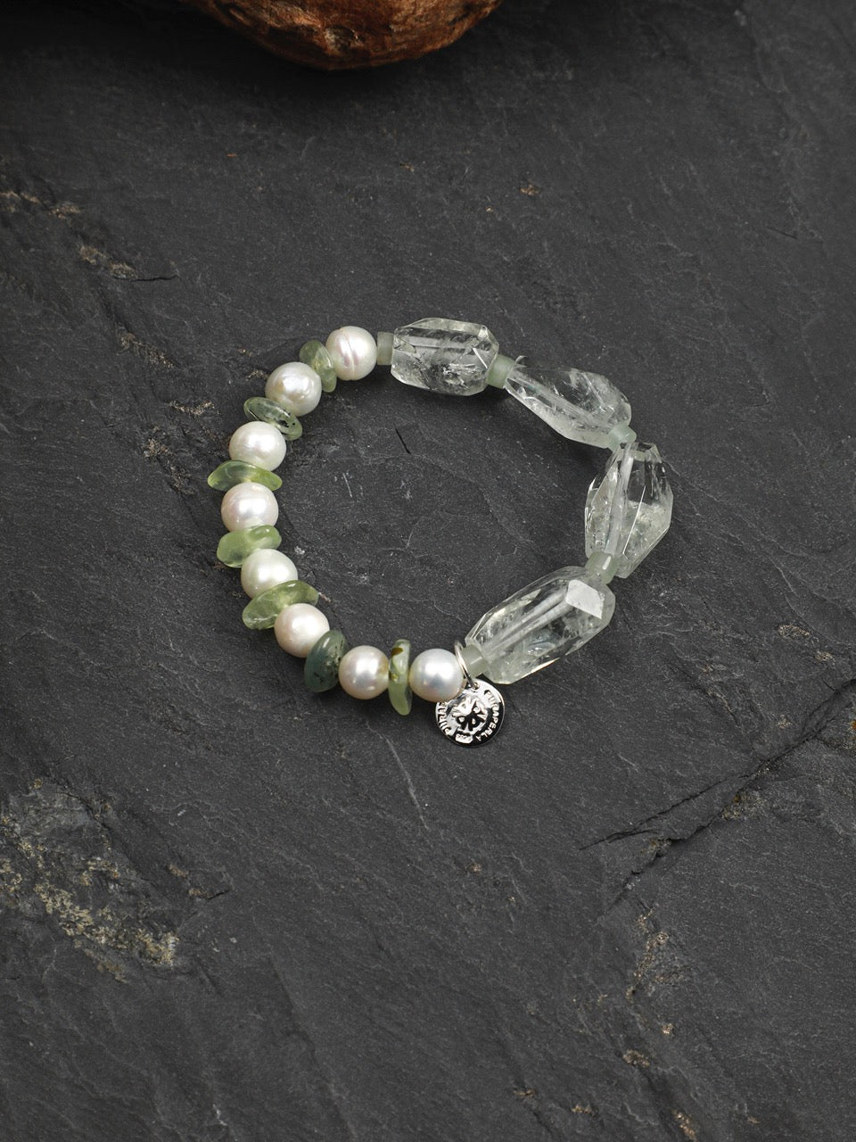 LEMON VINE · Green Quartz & Prehnite Bracelet