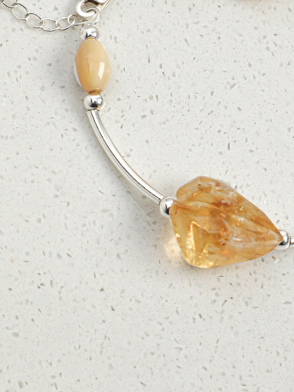 AMBER EDGE · Citrine & Quartz Bracelet