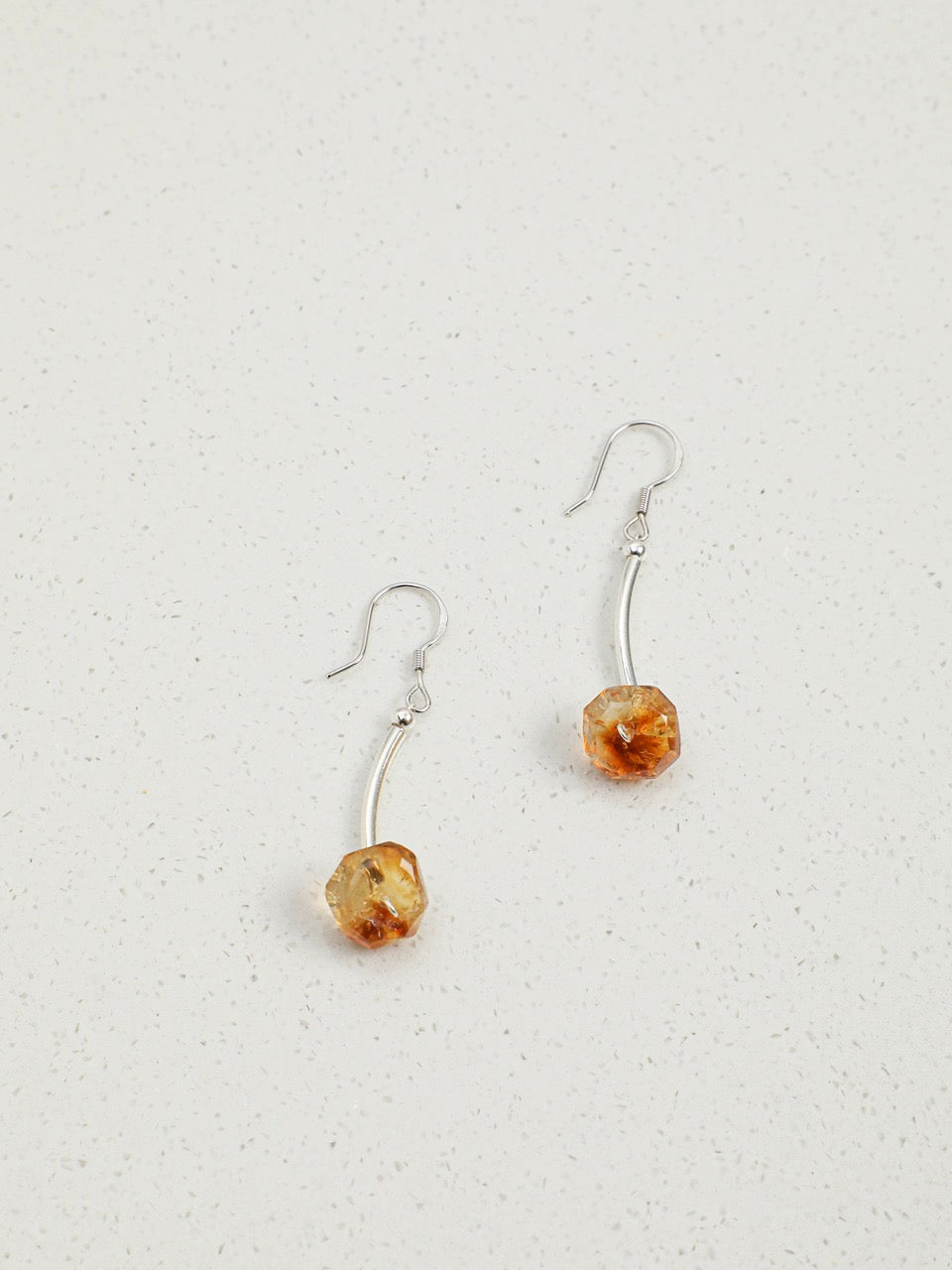 AMBER ARC · Faceted Citrine Earrings