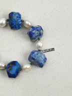 DEEP AZURE · Lapis & Pearl Bracelet