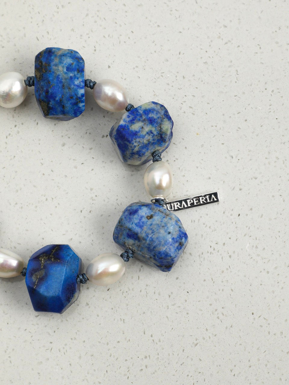 DEEP AZURE · Lapis & Pearl Bracelet
