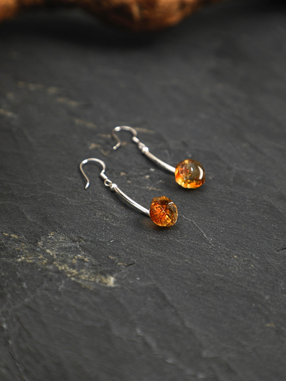 AMBER ARC · Faceted Citrine Earrings