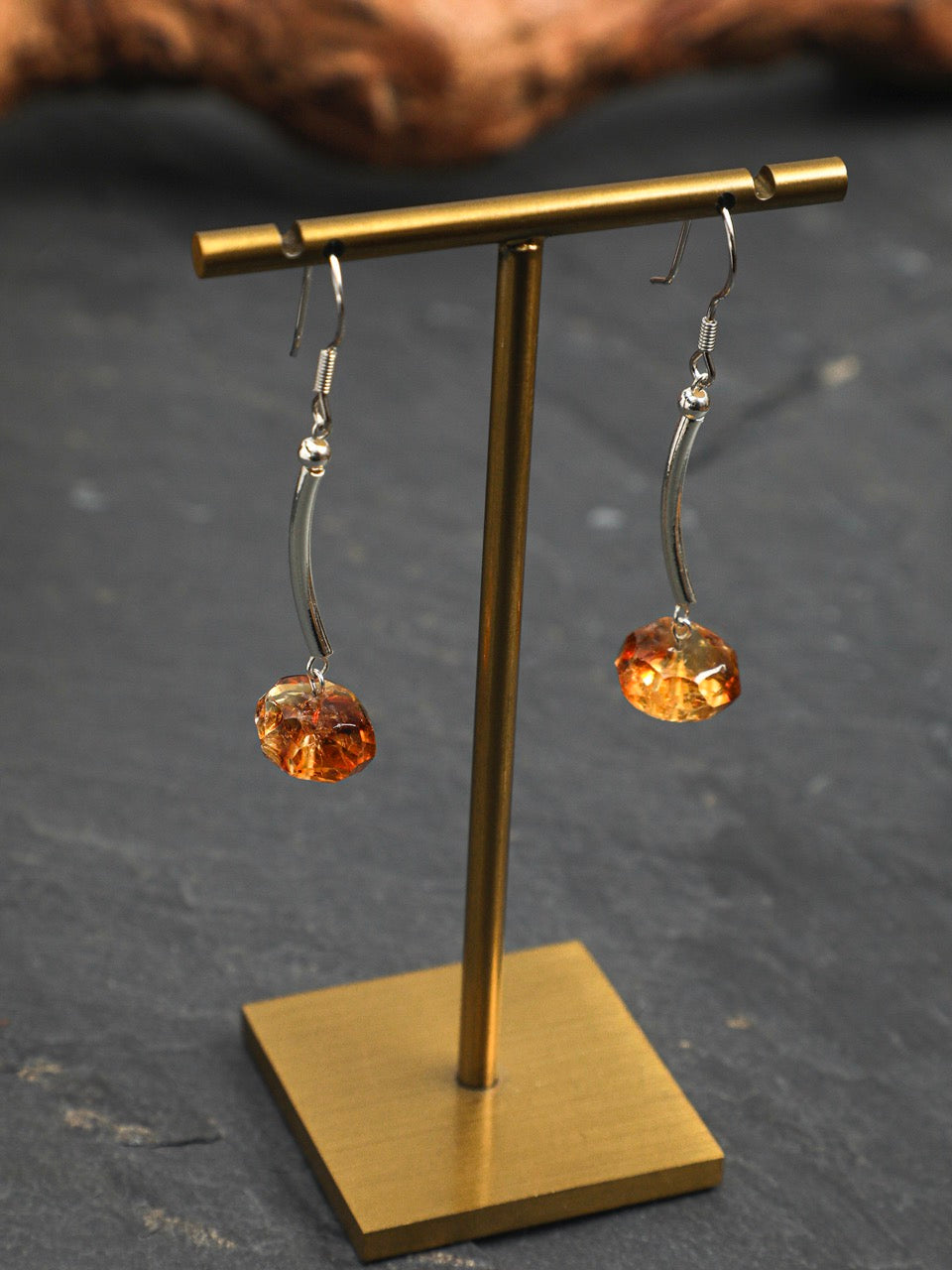 AMBER ARC · Faceted Citrine Earrings