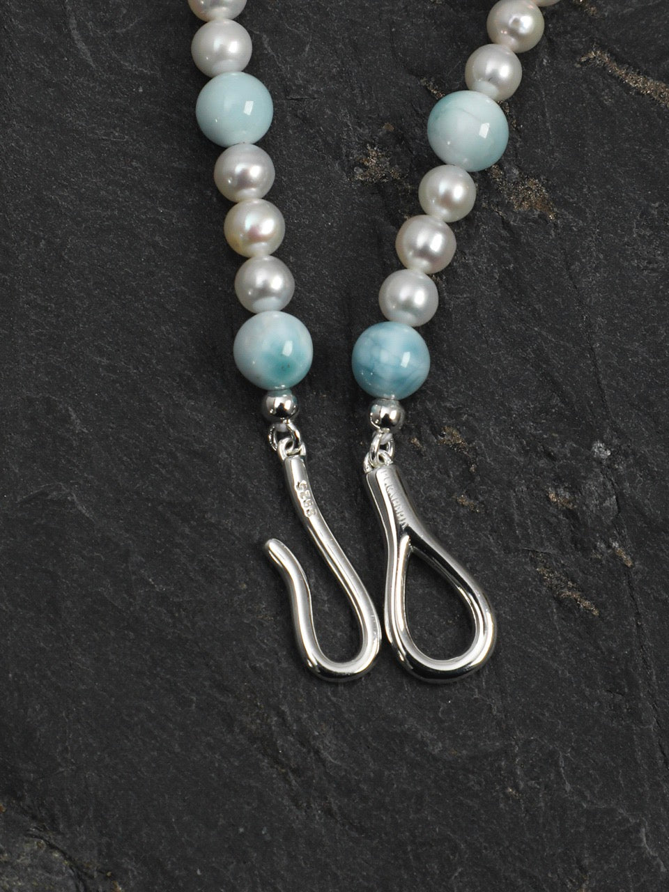 CYAN RIVER · Larimar & Crystal Necklace