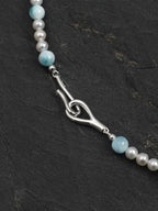 CYAN RIVER · Larimar & Crystal Necklace