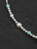 CYAN RIVER · Larimar & Crystal Necklace