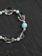 CYAN RIVER · Larimar & Quartz Bracelet