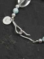 CYAN RIVER · Larimar & Quartz Bracelet