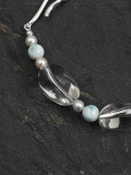 CYAN RIVER · Larimar & Quartz Bracelet