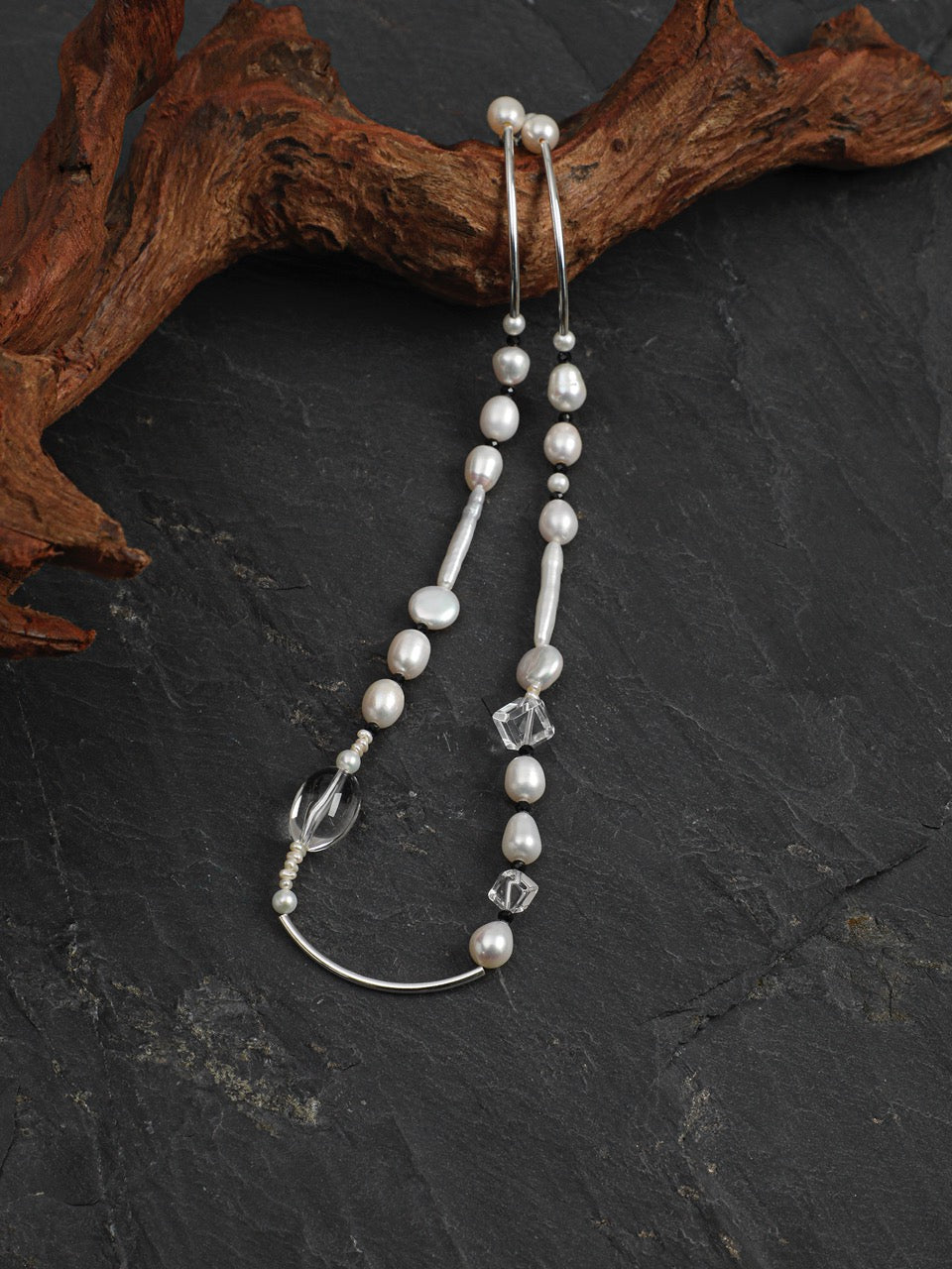 STARK INK · Clear Quartz & Tourmaline Necklace