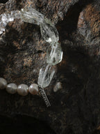 MOSS & ICE · Green Crystal & Pearl Bracelet