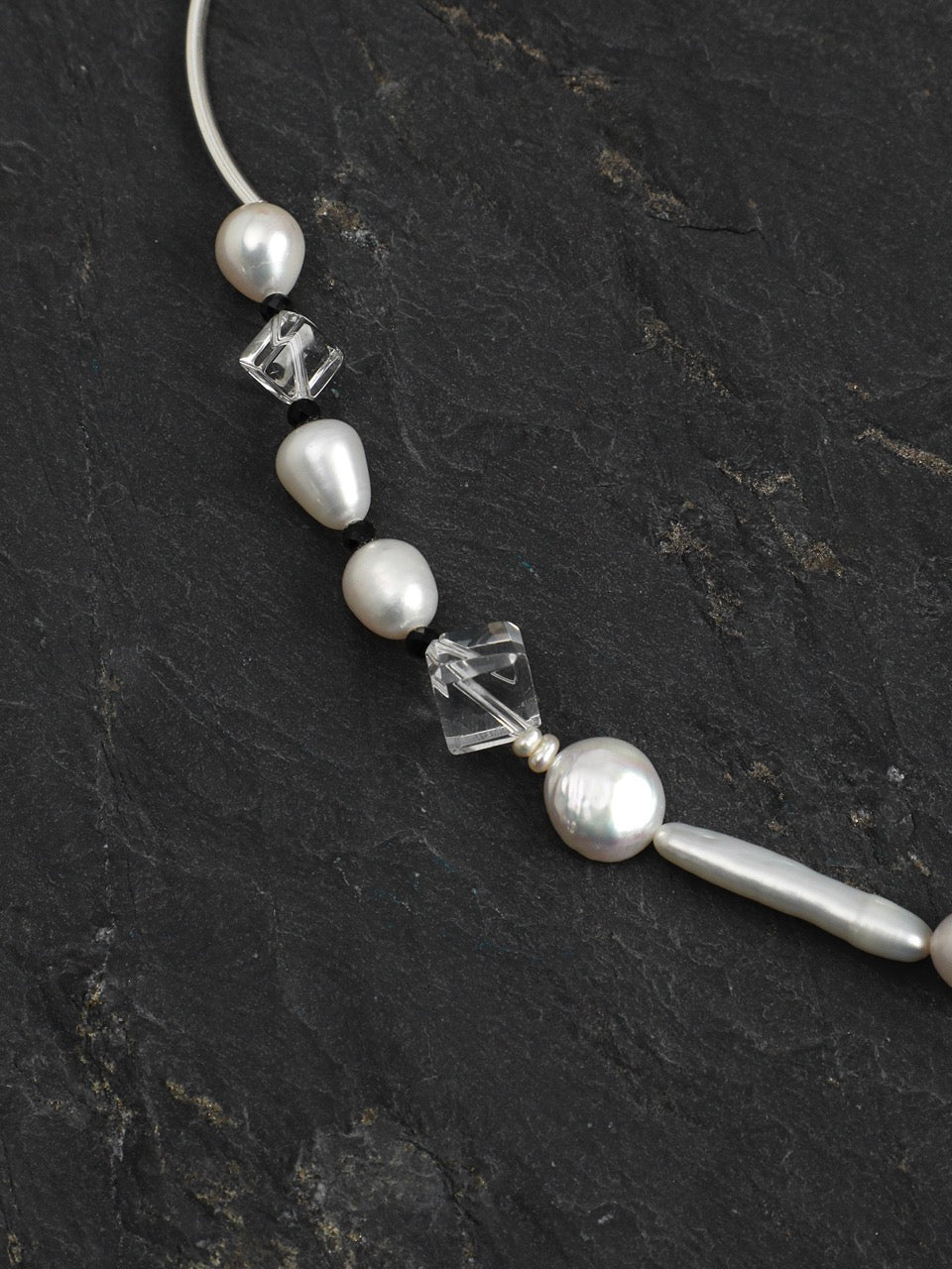 STARK INK · Clear Quartz & Tourmaline Necklace